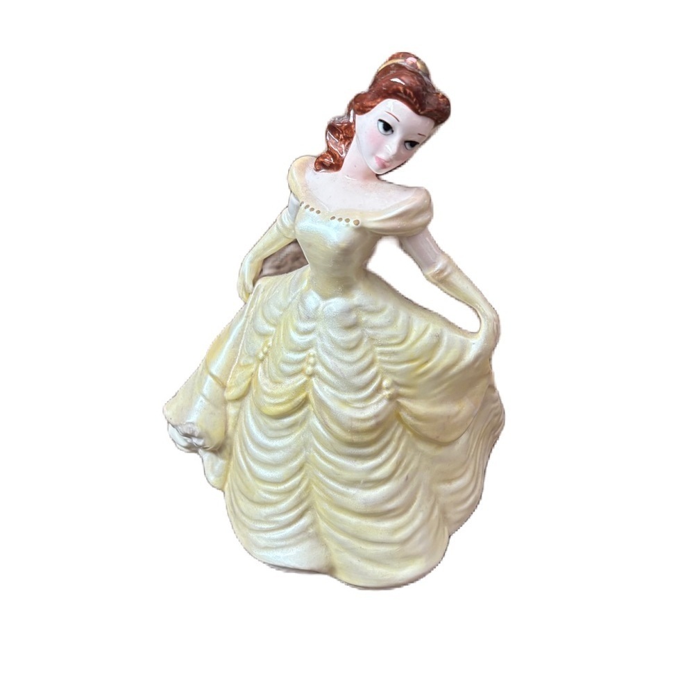 Walt Disney’s Beauty And The Beast Belle Schmid Ceramic Music Box Vintage Figure